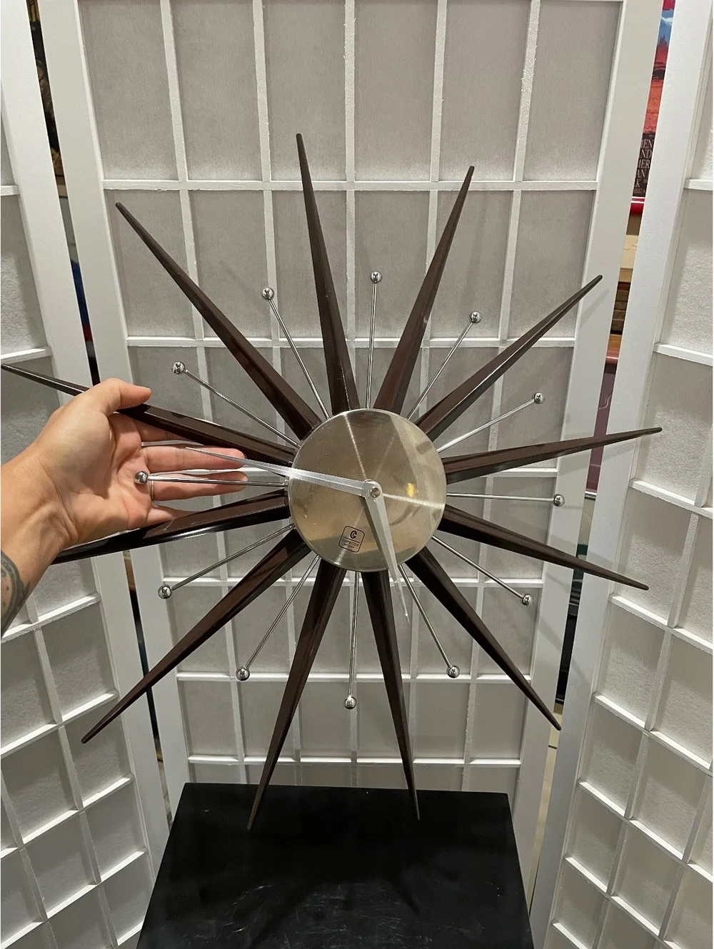 Mid-Century Modern Starburst Wall Clock by Cupecoy Design